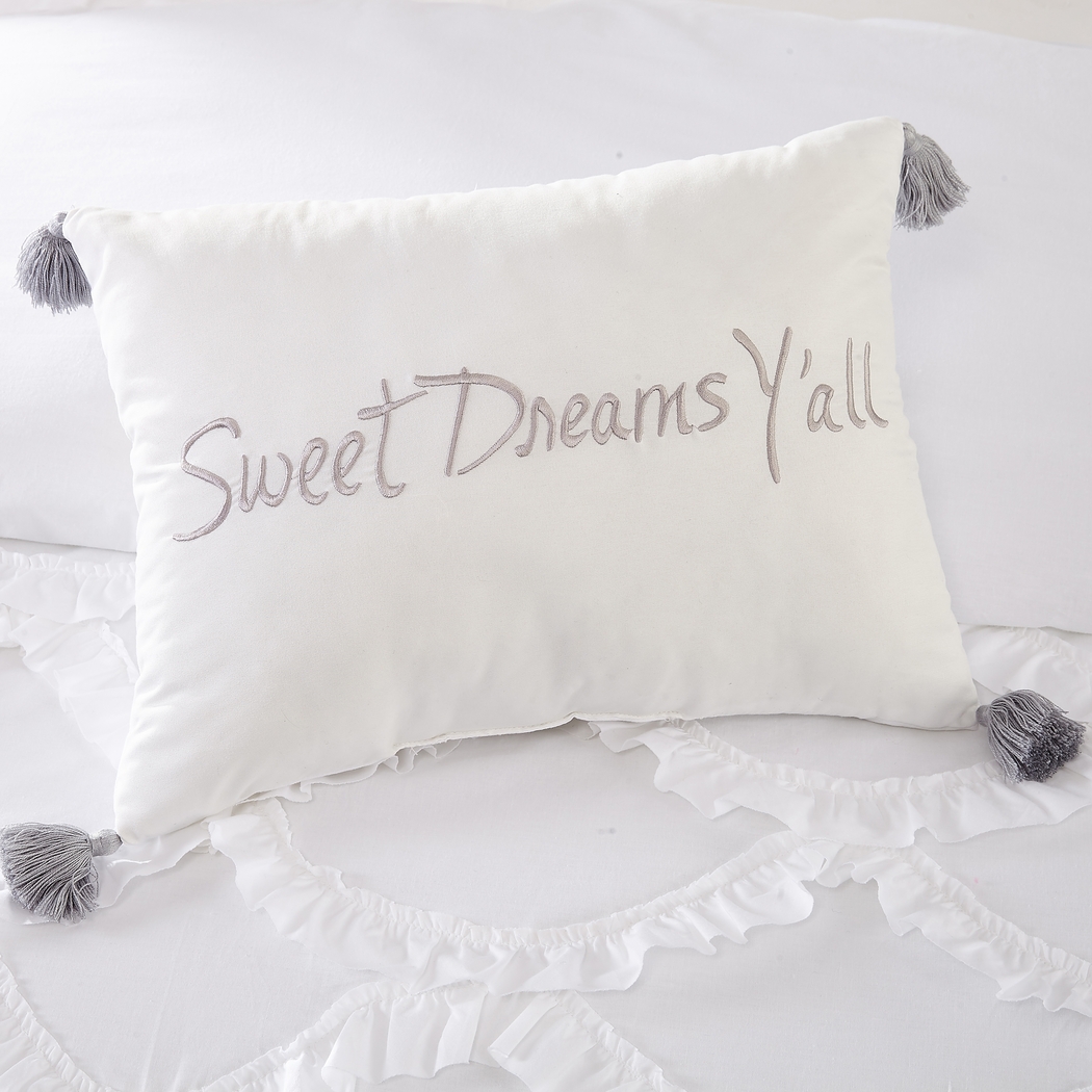 Nathaira White 4 Pc King Comforter Set - Thumbnail - Image 8