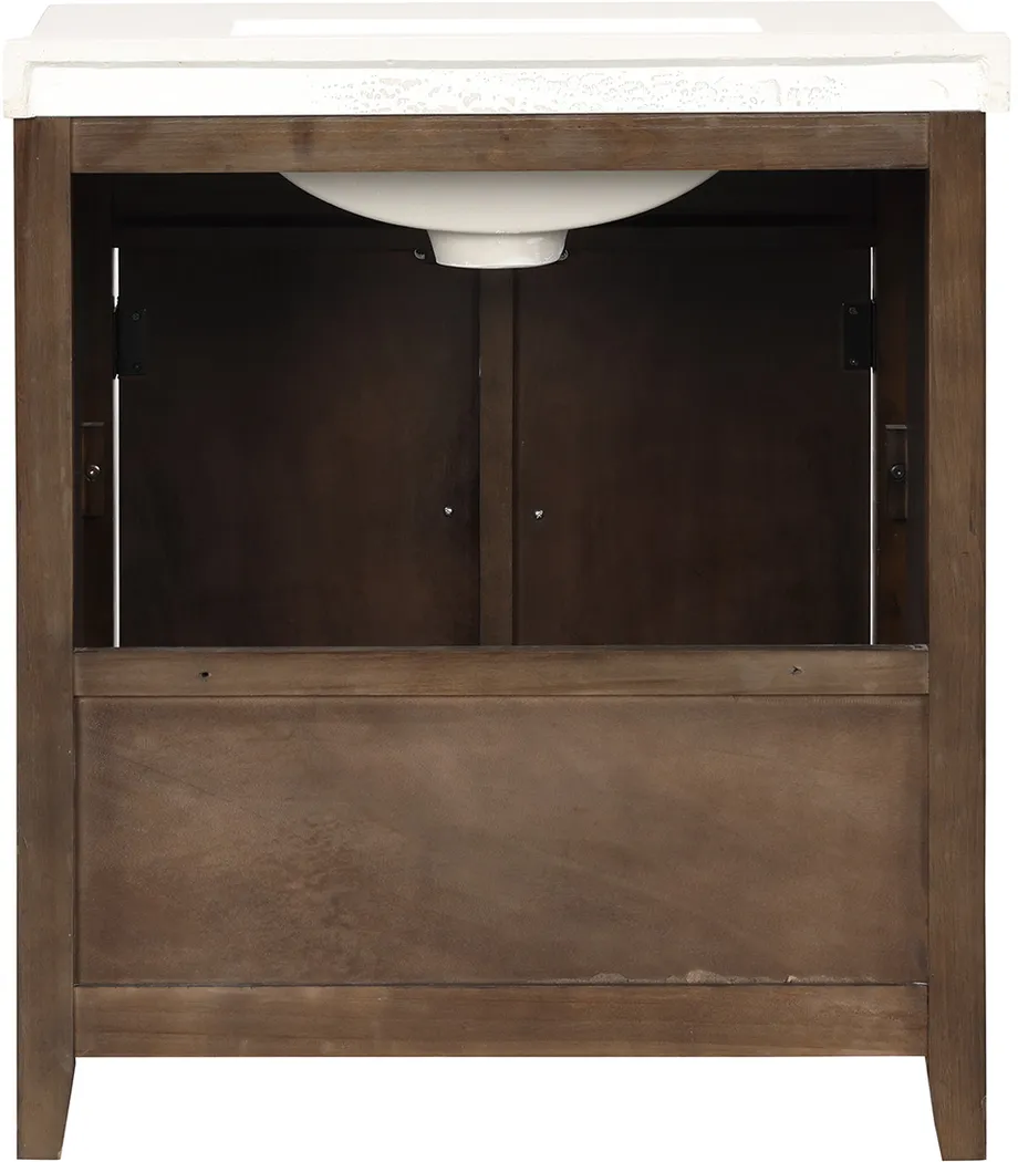 Nathlien Dark Brown Single Vanity Sink - Thumbnail - Image 5