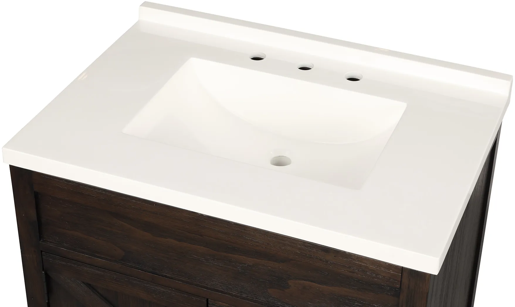 Nathlien Dark Brown Single Vanity Sink - Thumbnail - Image 6
