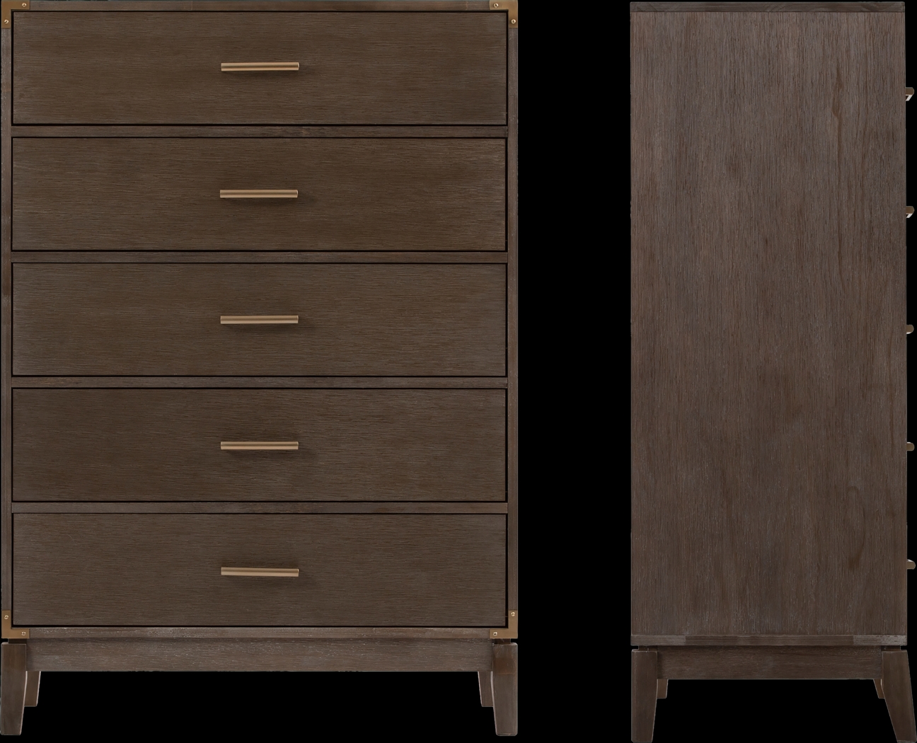 Natoma Brown 5-Drawer Chest - Thumbnail - Image 7