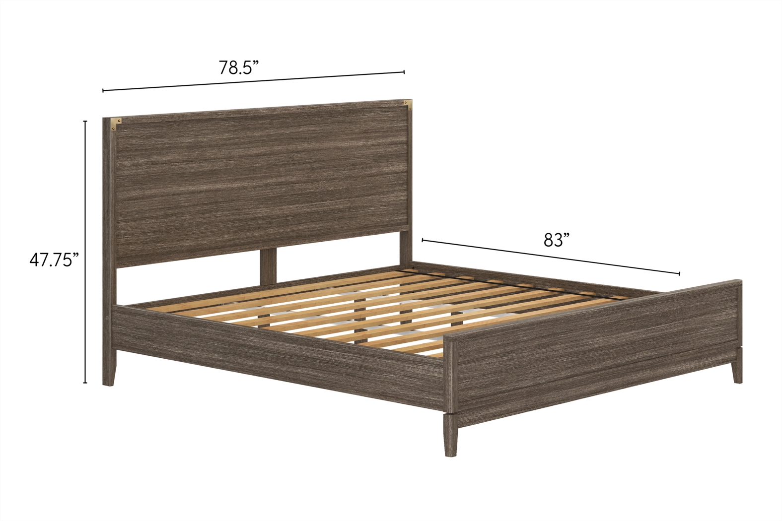 Natoma Brown King Platform Bed - Thumbnail - Image 7