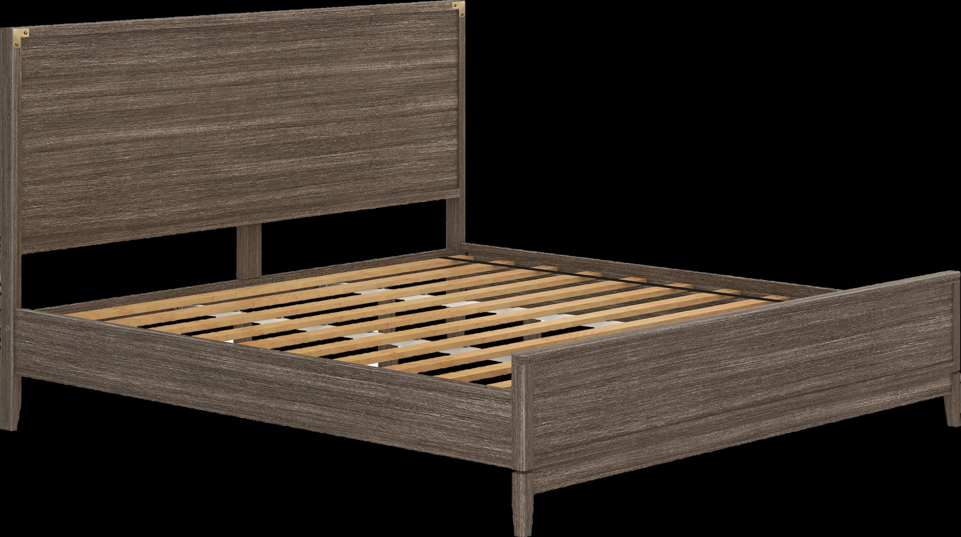 Natoma Brown King Platform Bed - Thumbnail - Image 1