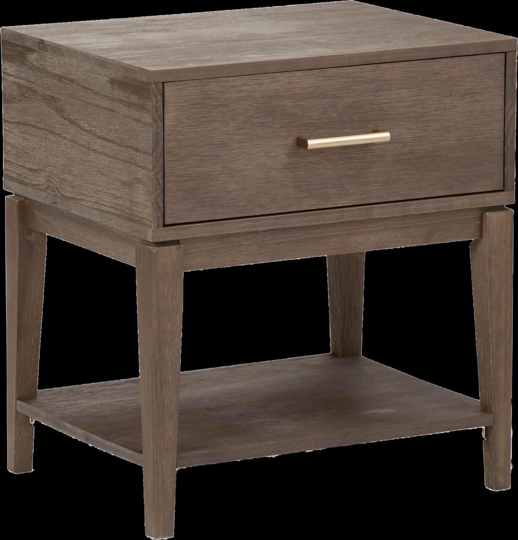 Natoma Brown 1-Drawer Nightstand - Thumbnail - Image 1