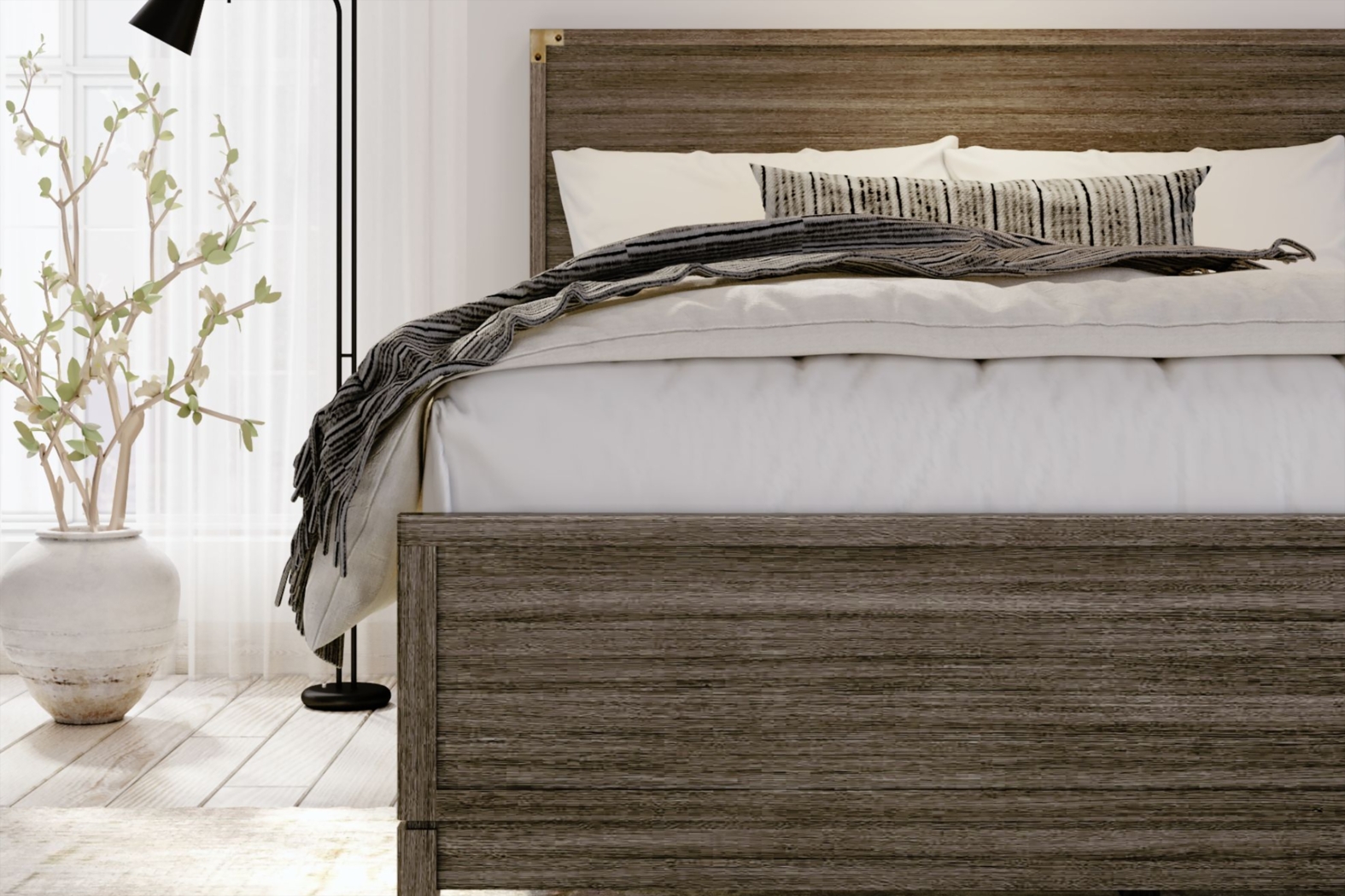 Natoma Brown Queen Platform Bed - Thumbnail - Image 5