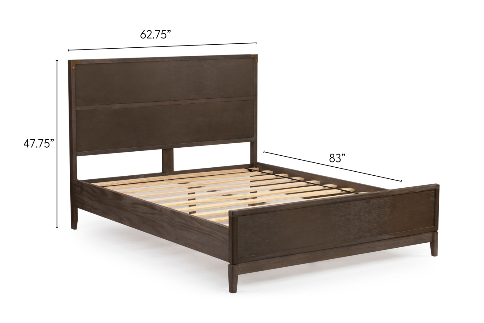 Natoma Brown Queen Platform Bed - Thumbnail - Image 7