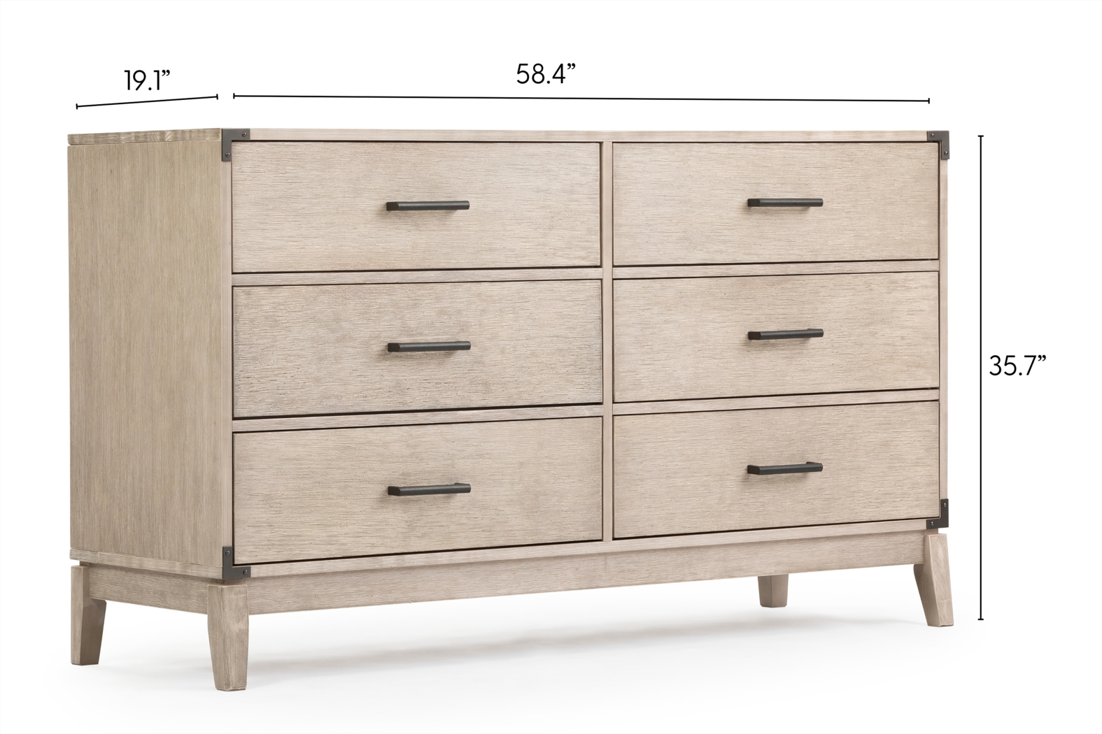 Natoma Gray 6-Drawer Dresser - Thumbnail - Image 11