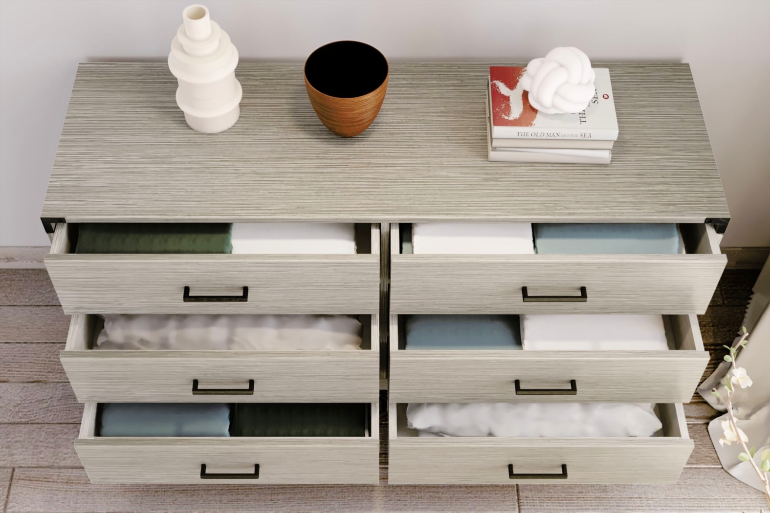 Natoma Gray 6-Drawer Dresser - Thumbnail - Image 4