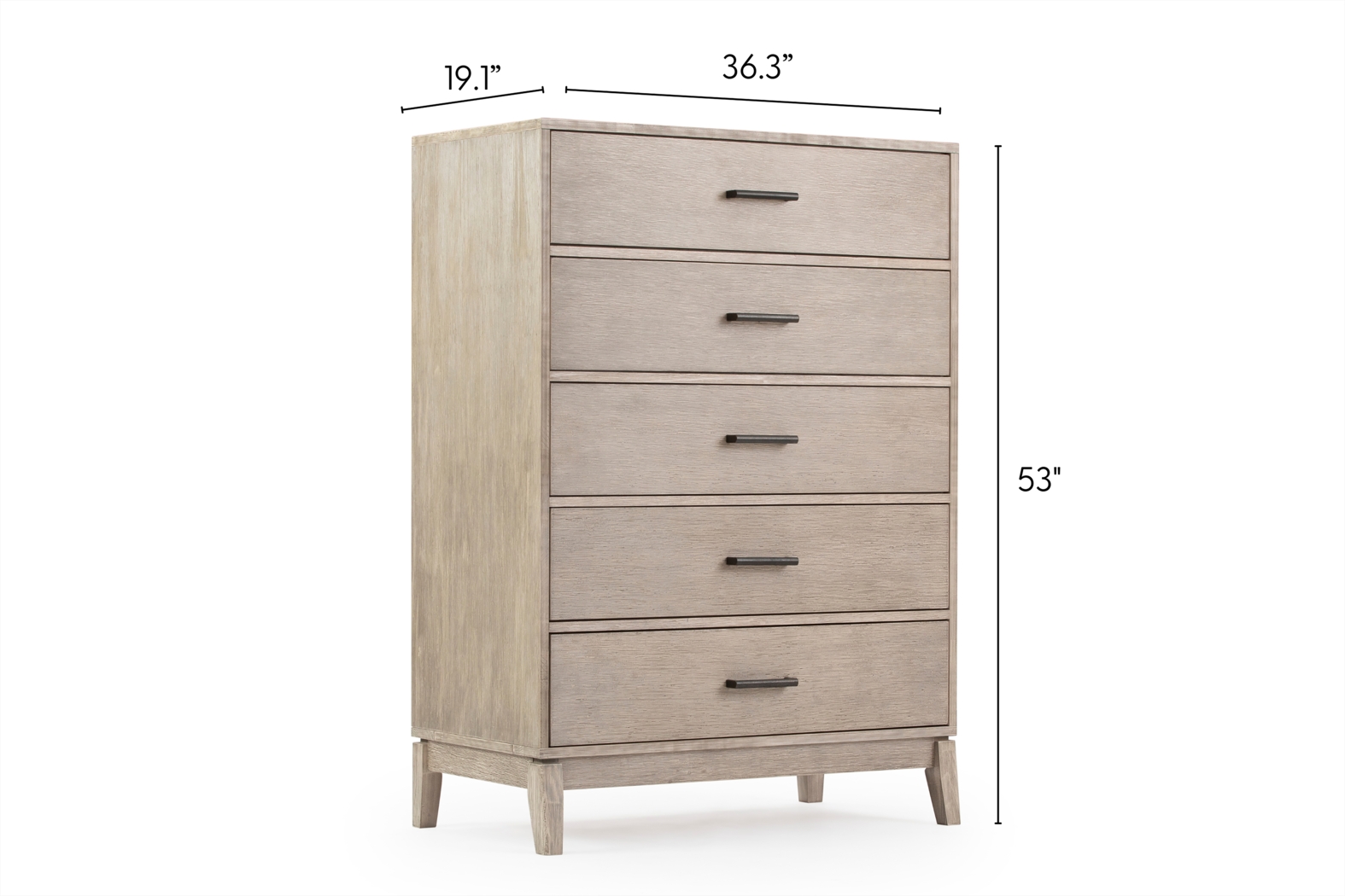 Natoma Gray 5-Drawer Chest - Thumbnail - Image 9