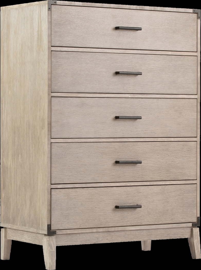 Natoma Gray 5-Drawer Chest - Thumbnail - Image 1
