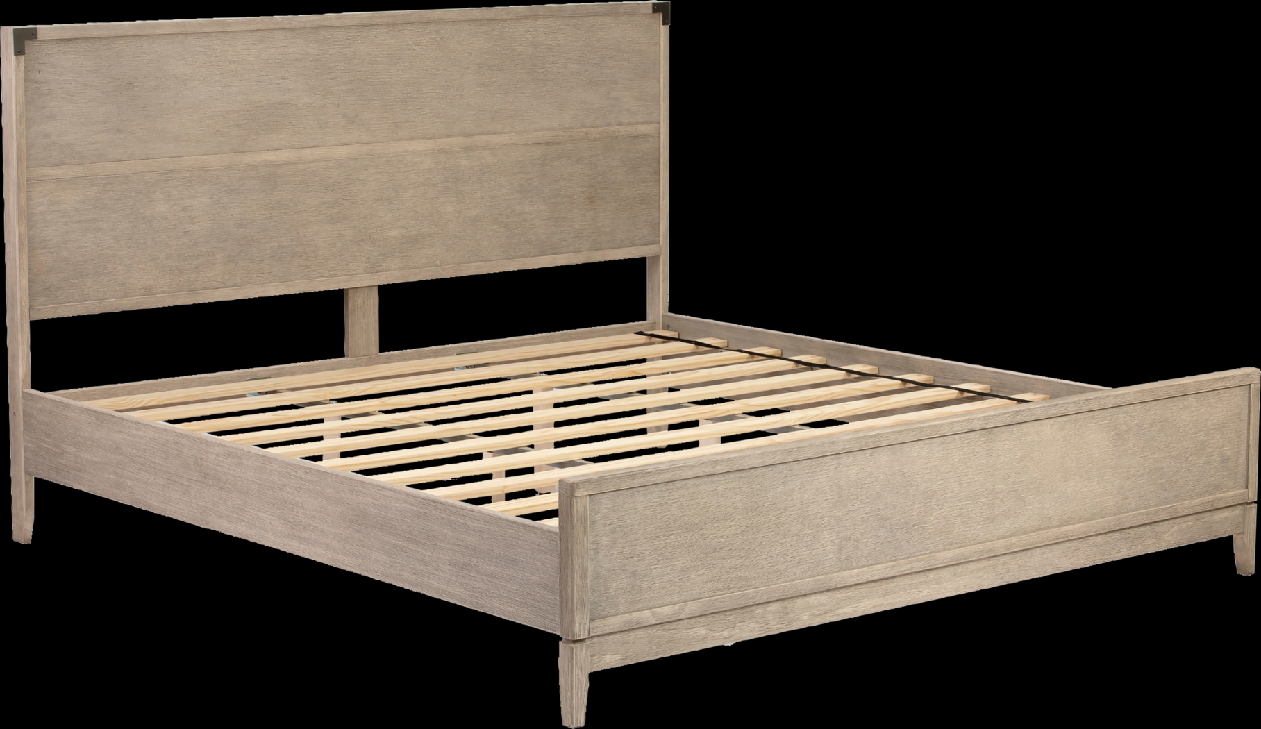 Natoma Gray King Platform Bed - Thumbnail - Image 1