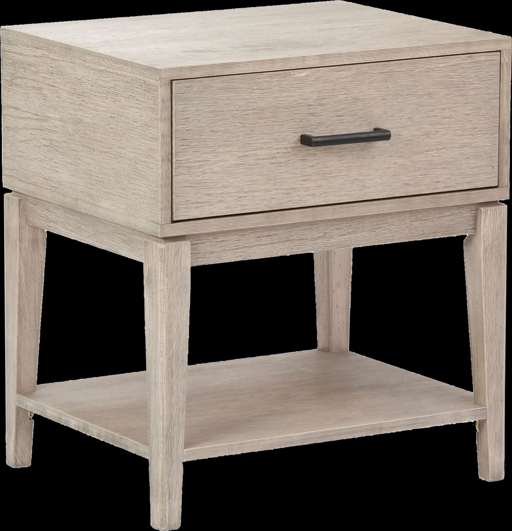 Natoma Gray 1-Drawer Nightstand - Thumbnail - Image 1