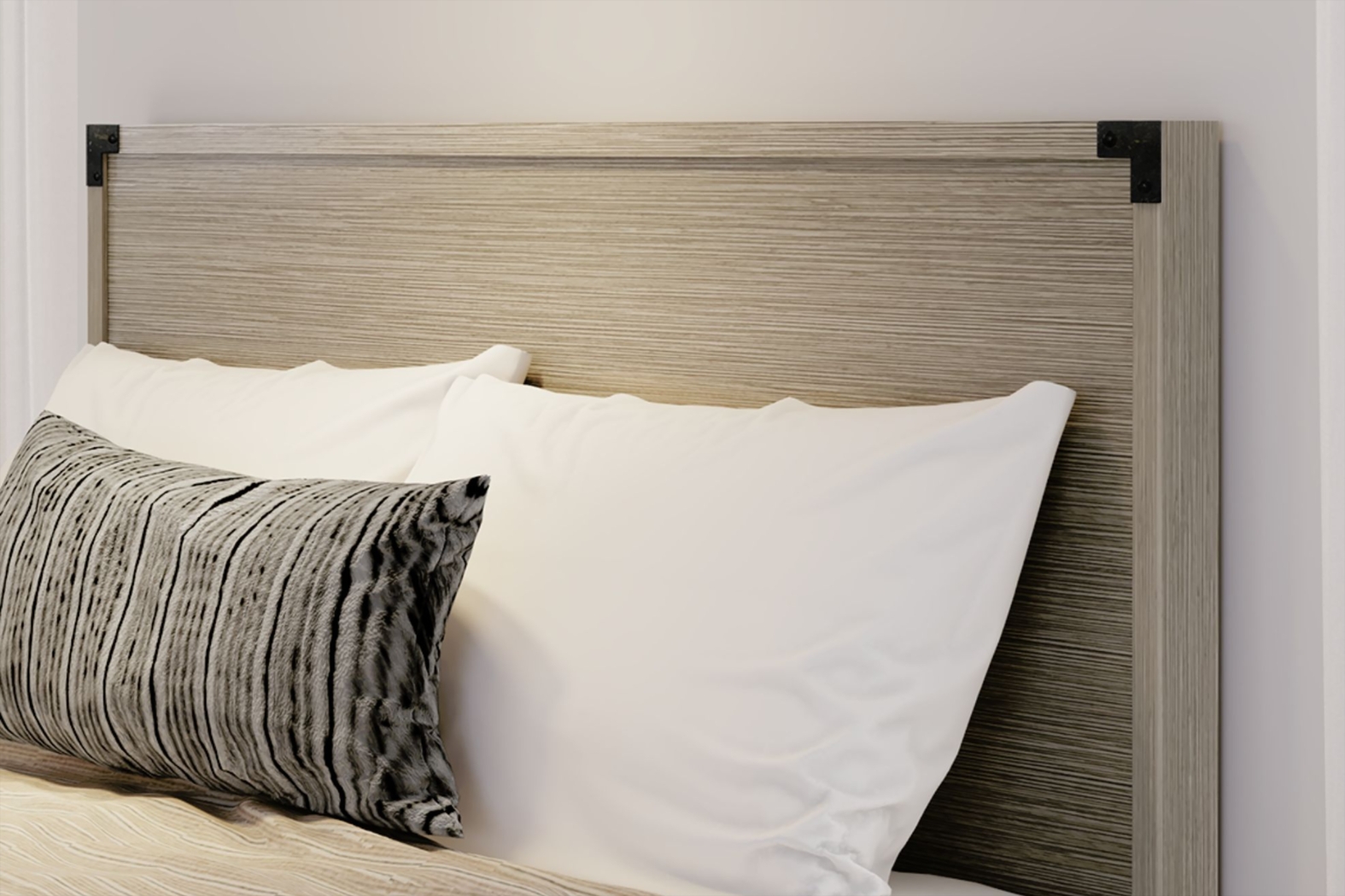 Natoma Gray Queen Platform Bed - Thumbnail - Image 5