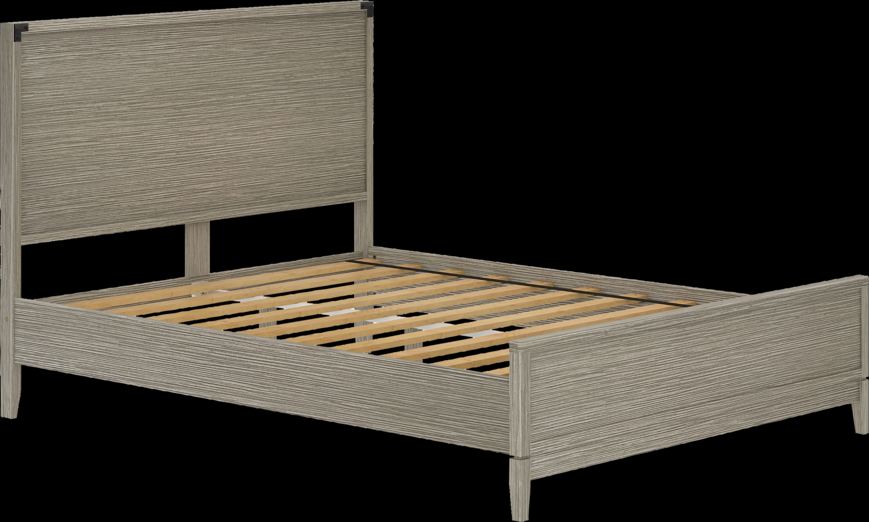 Natoma Gray Queen Platform Bed - Thumbnail - Image 1
