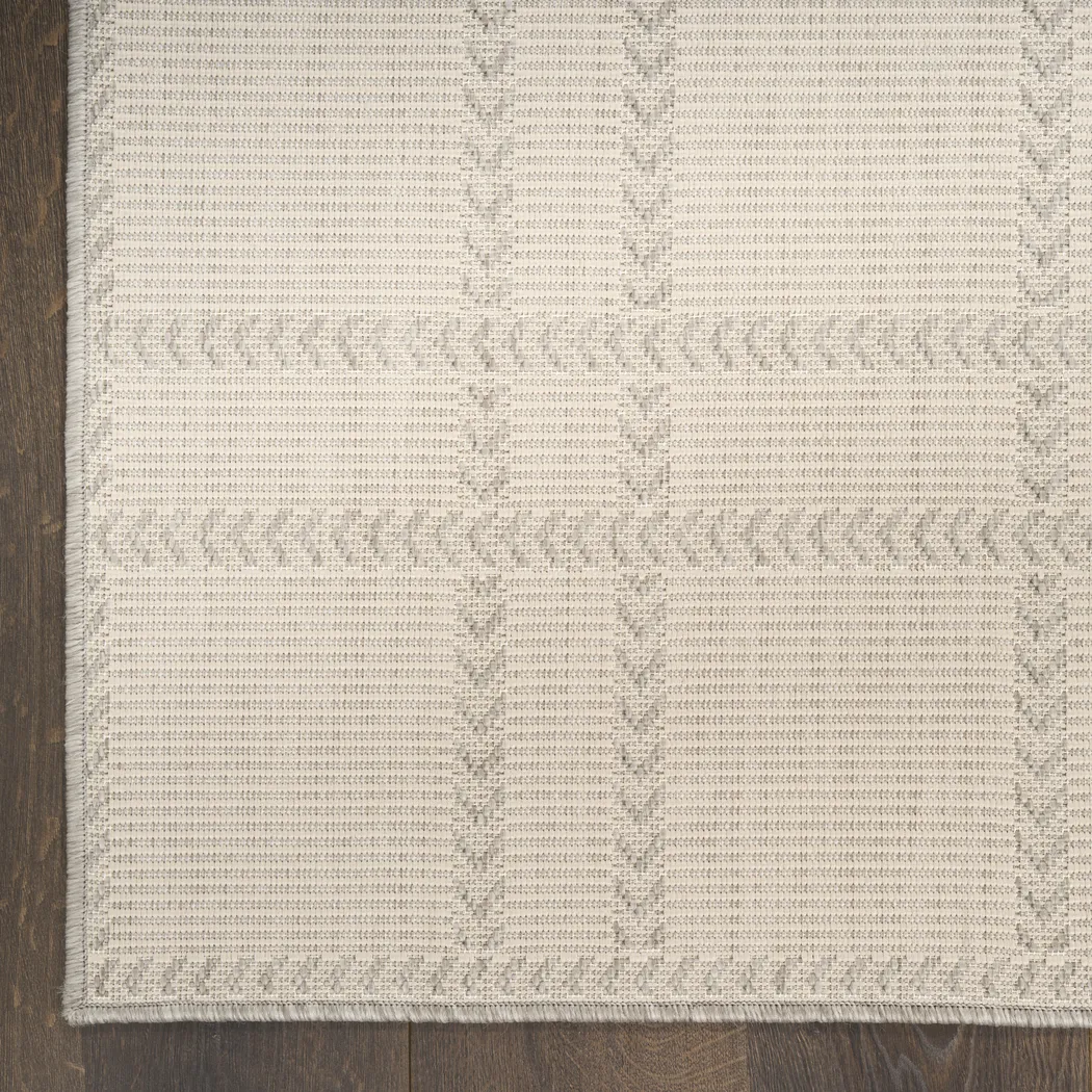 Natural Stitch Gray 8'x10' Indoor/Outdoor Rug - Thumbnail - Image 3