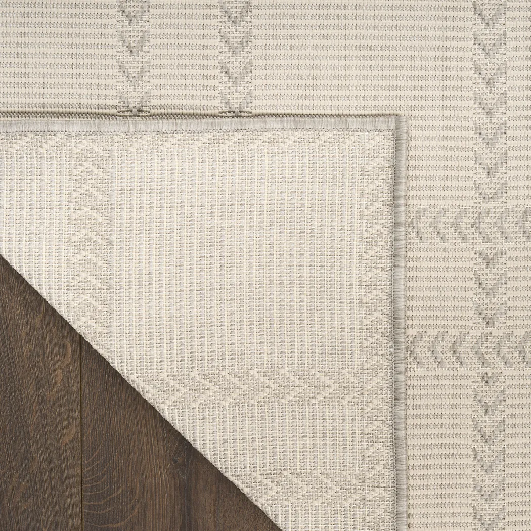 Natural Stitch Gray 8'x10' Indoor/Outdoor Rug - Thumbnail - Image 4