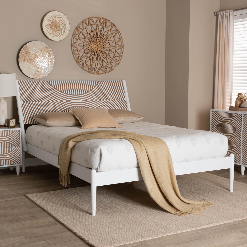Naugle White Queen Bed - Thumbnail - Image 2