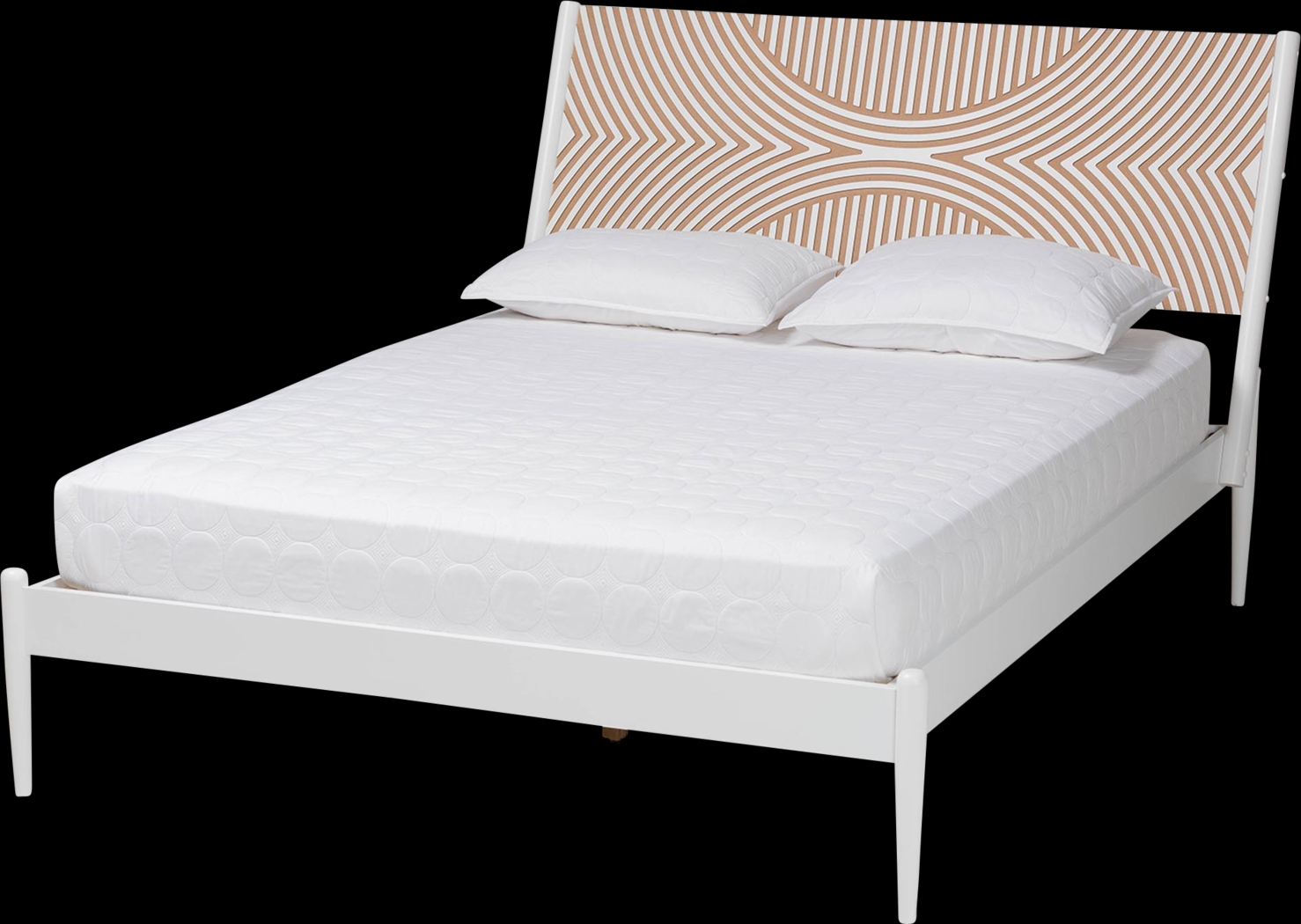 Naugle White Queen Bed - Thumbnail - Image 1