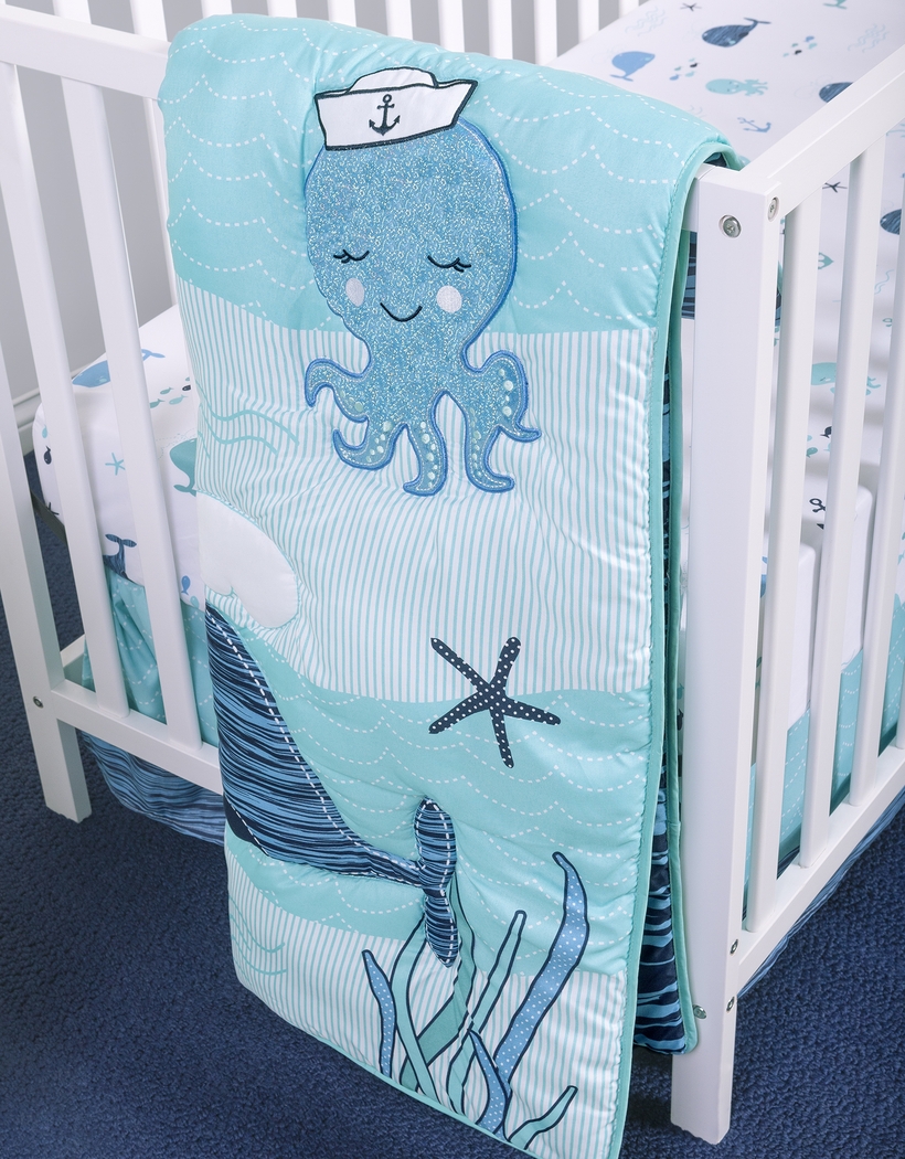 Nautical Adventure Blue 4 Pc Baby Bedding Set - Thumbnail - Image 13