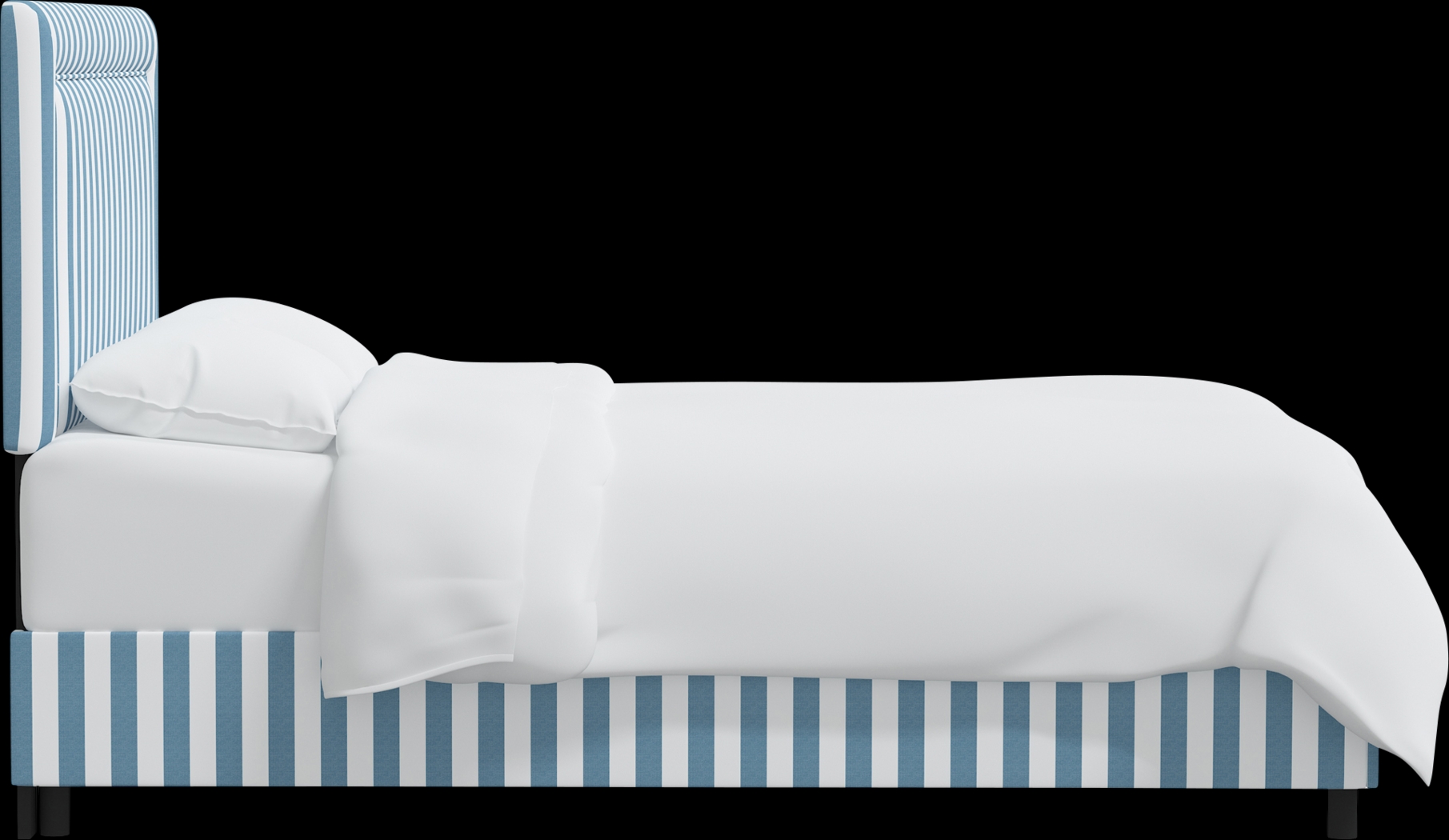 Nautical Blues Blue Twin Upholstered Bed - Thumbnail - Image 3