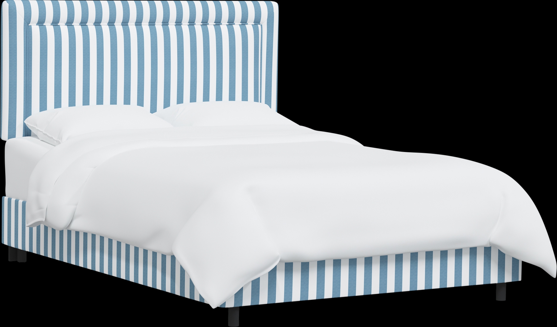 Nautical Blues Blue Twin Upholstered Bed - Thumbnail - Image 1