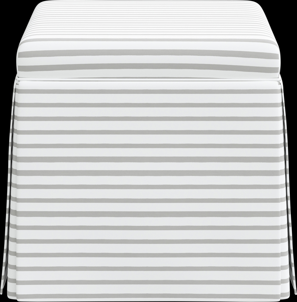 Nautical Blues Gray Storage Ottoman - Thumbnail - Image 2