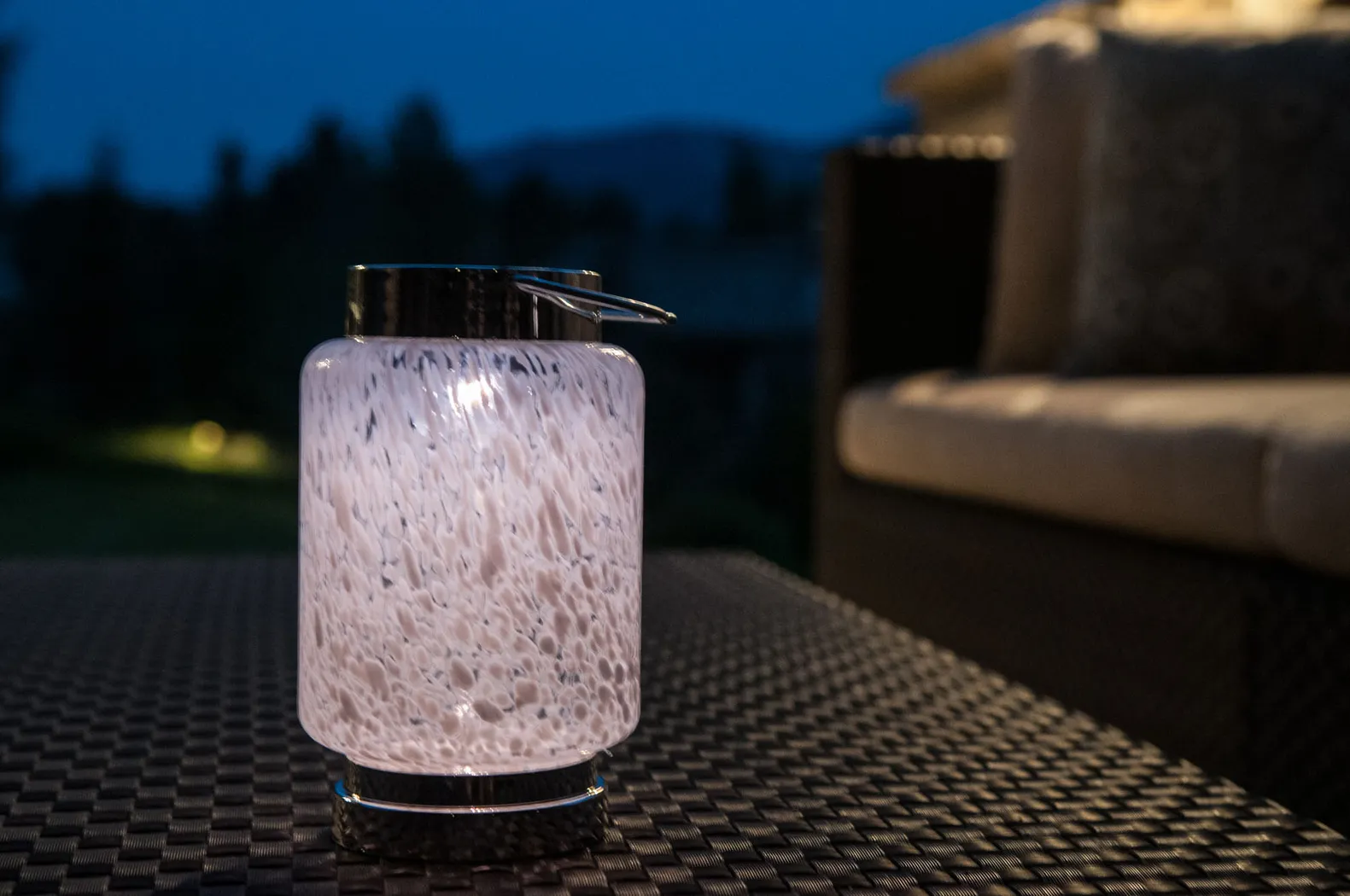 Nautical Cylinder White Outdoor Solar Lantern - Thumbnail - Image 3