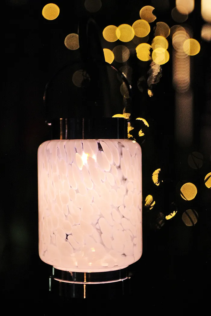 Nautical Cylinder White Outdoor Solar Lantern - Thumbnail - Image 4