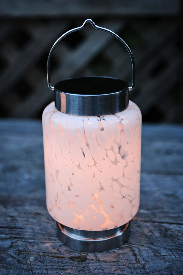 Nautical Cylinder White Outdoor Solar Lantern - Thumbnail - Image 5