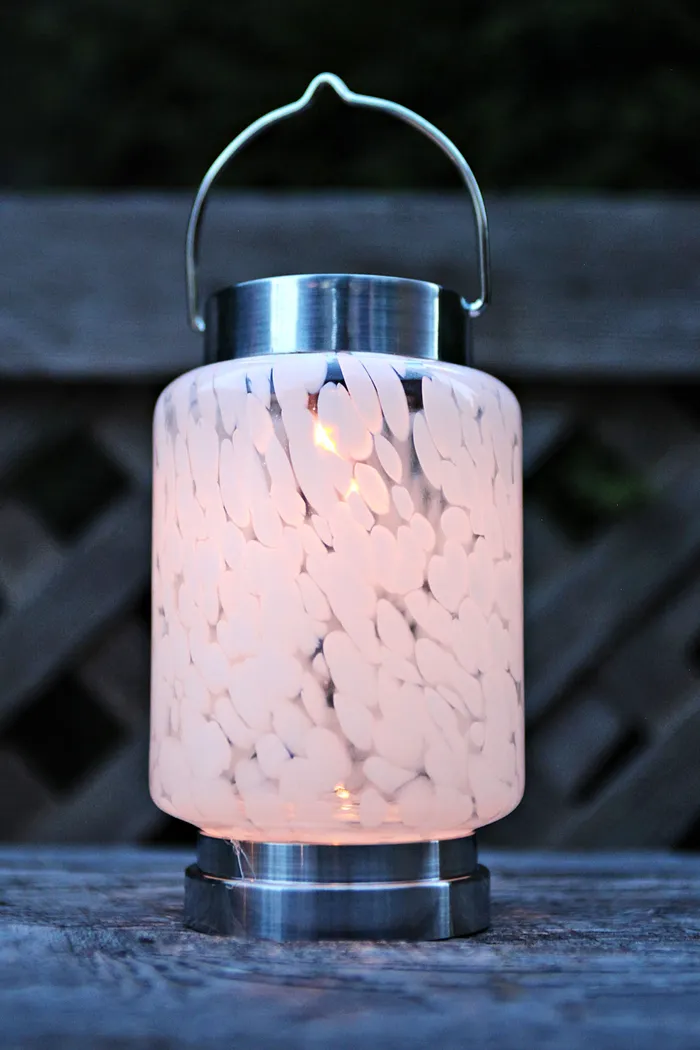Nautical Cylinder White Outdoor Solar Lantern - Thumbnail - Image 6