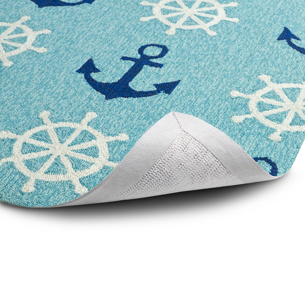 Nautical Life Blue 2' x 6' Indoor/Outdoor Rug - Thumbnail - Image 2