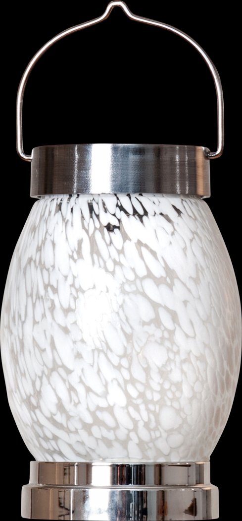 Nautical Oval White Outdoor Solar Lantern - Thumbnail - Image 1
