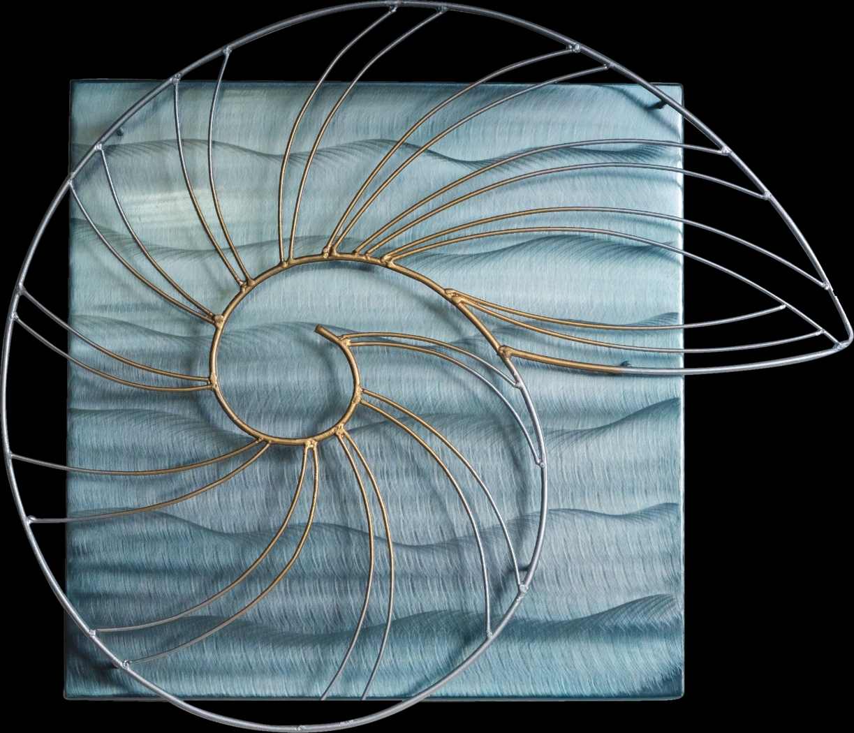 Nautilus Shell Blue Outdoor Wall Art - Thumbnail - Image 1