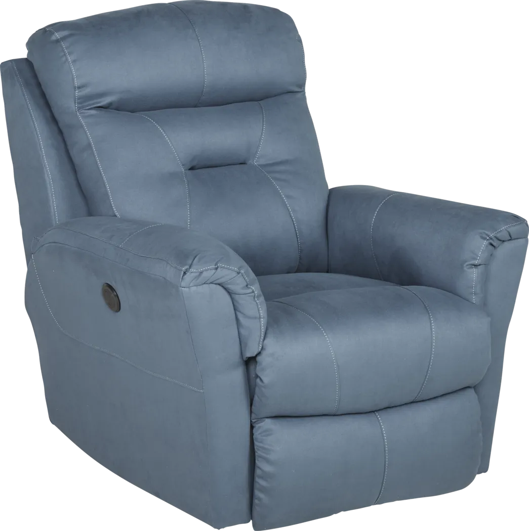 Navarre Indigo Power Recliner - Thumbnail - Image 1