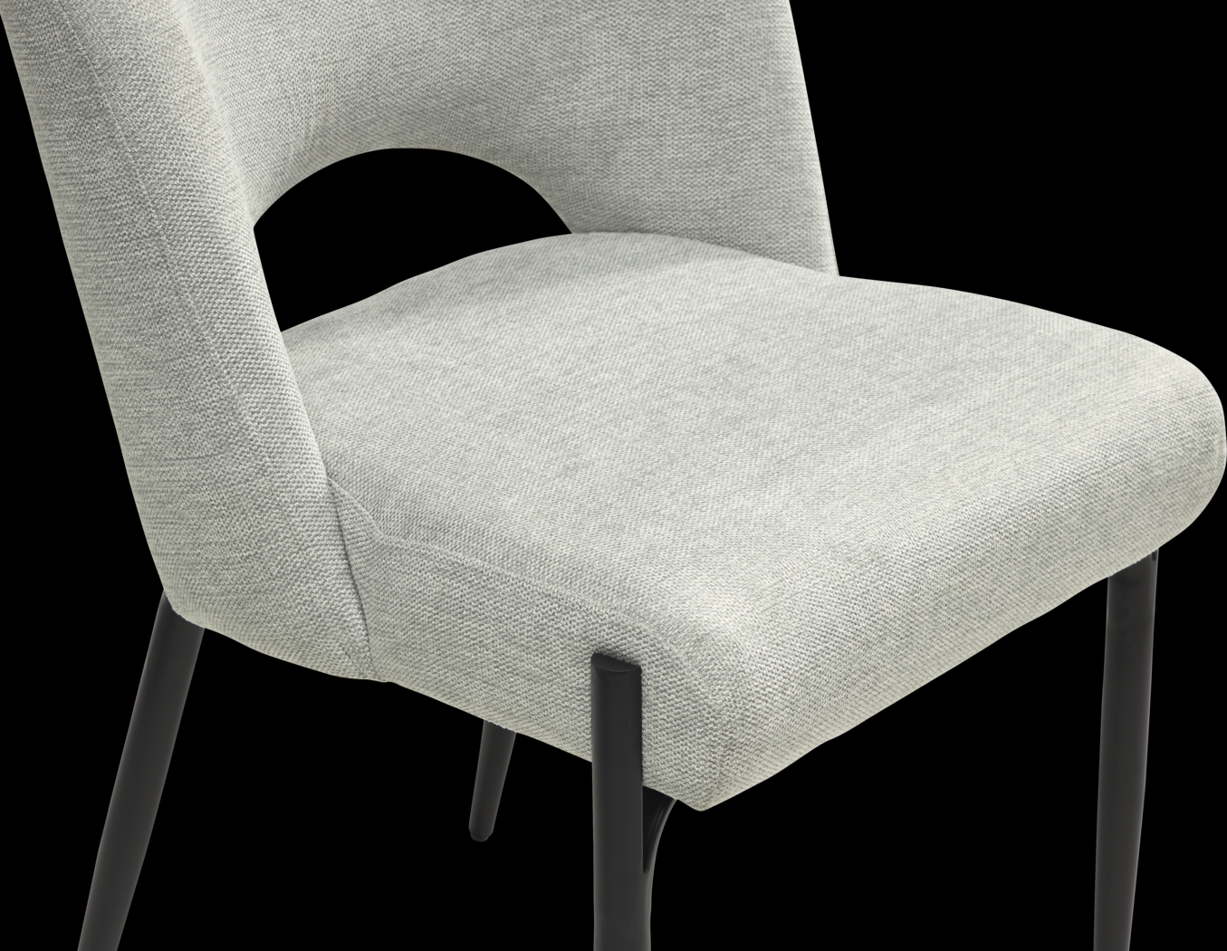 Hollybrooke Black 5 Pc Dining Room with Light Gray Chairs - Thumbnail - Image 6