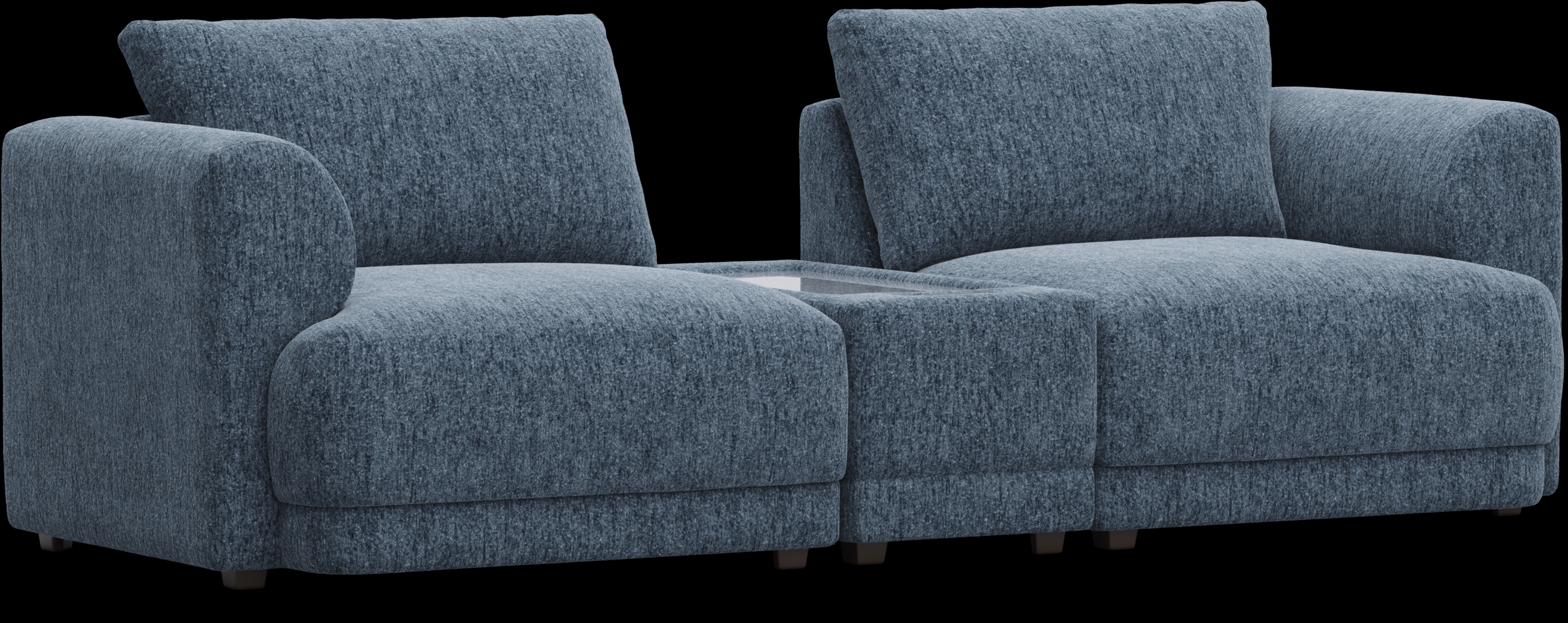 Navy 3 Pc ModularFour with Media Console - Thumbnail - Image 1