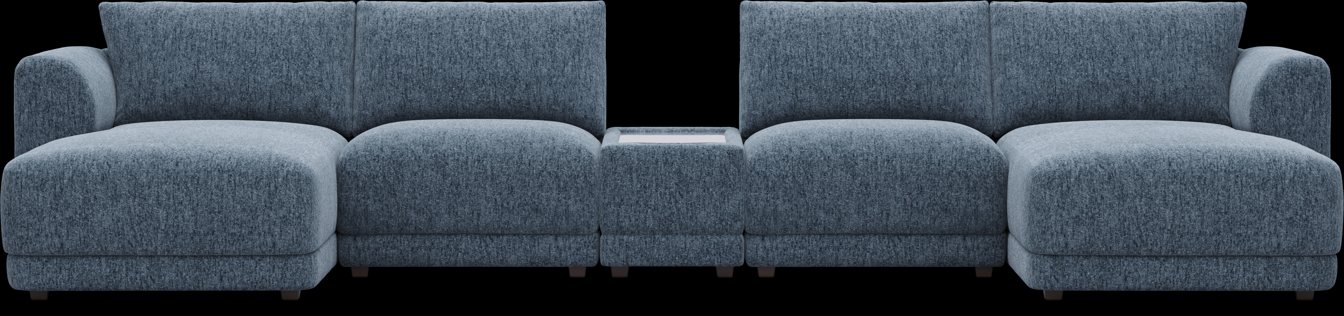 Navy 5 Pc ModularFour with Media Console - Thumbnail - Image 3