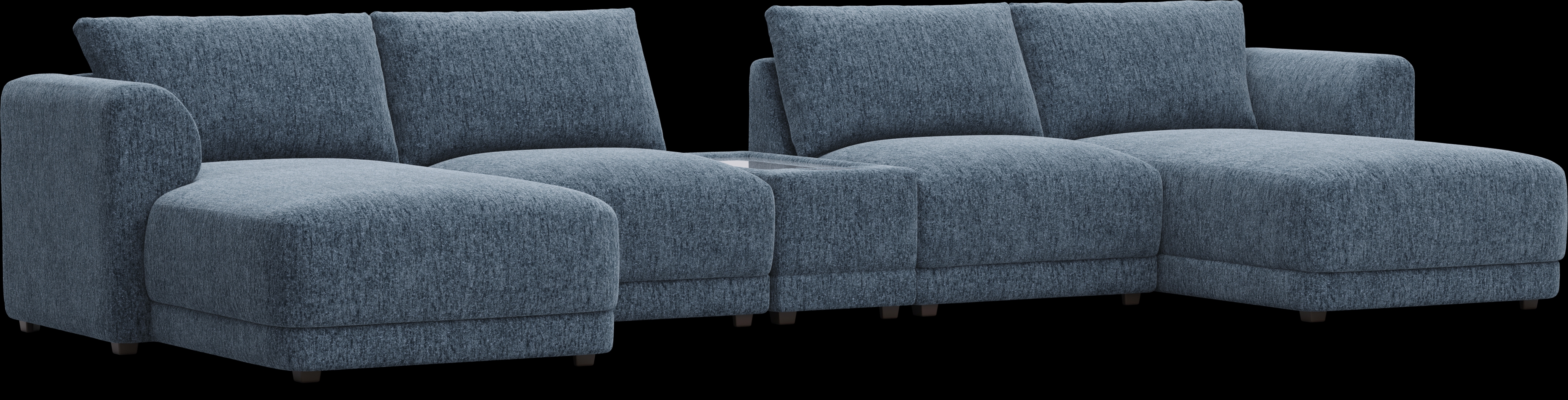 Navy 5 Pc ModularFour with Media Console - Thumbnail - Image 1