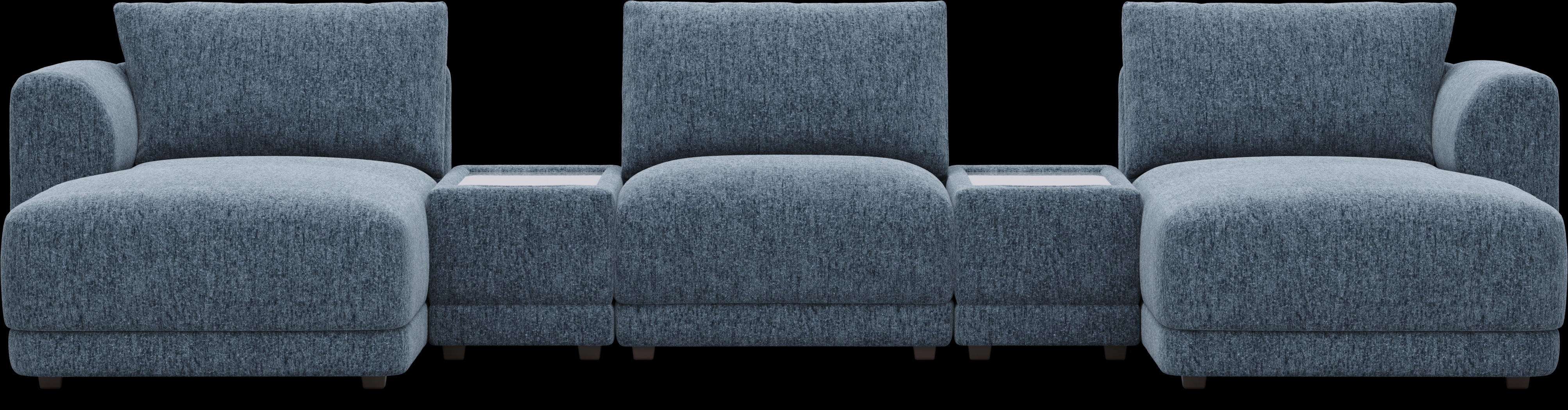 Navy 5 Pc ModularFour with Media Consoles - Thumbnail - Image 3