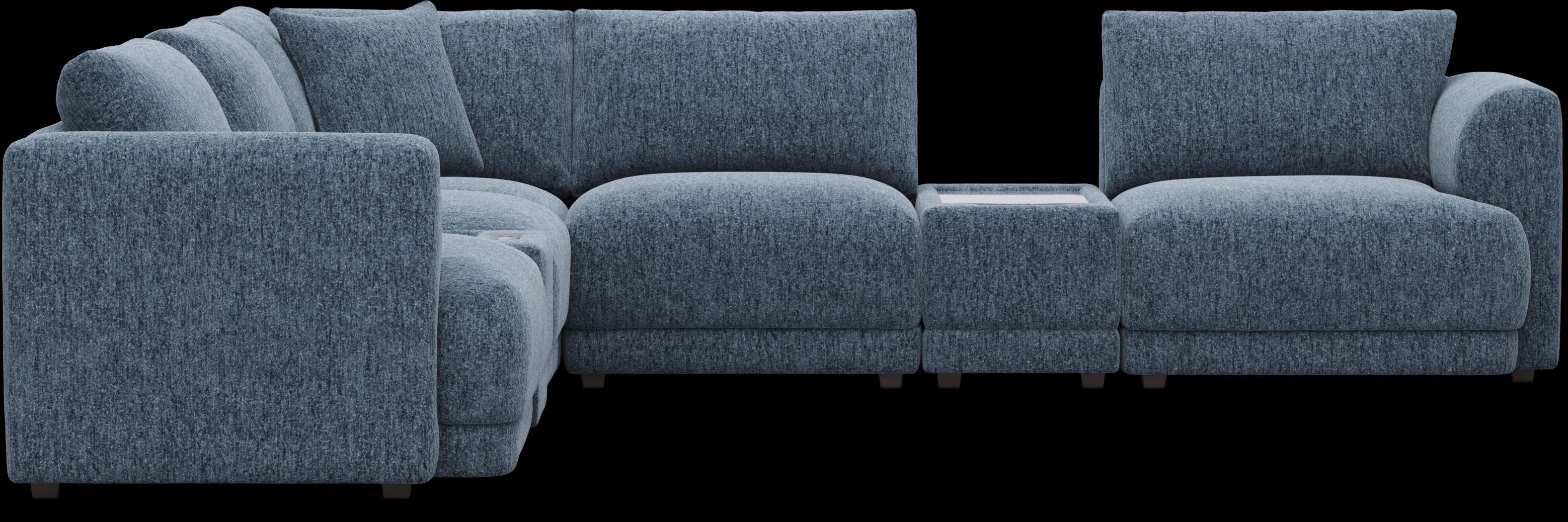 Navy 7 Pc ModularFour with Media Consoles - Thumbnail - Image 3