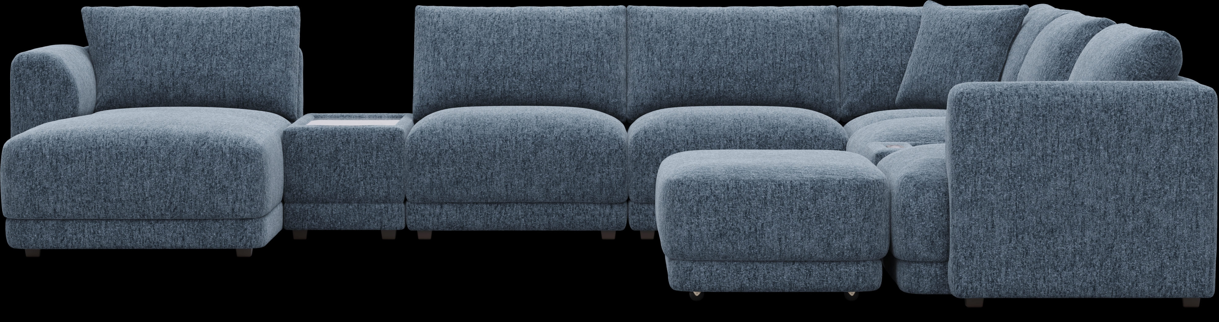 Navy 9 Pc ModularFour with Media Consoles - Thumbnail - Image 3