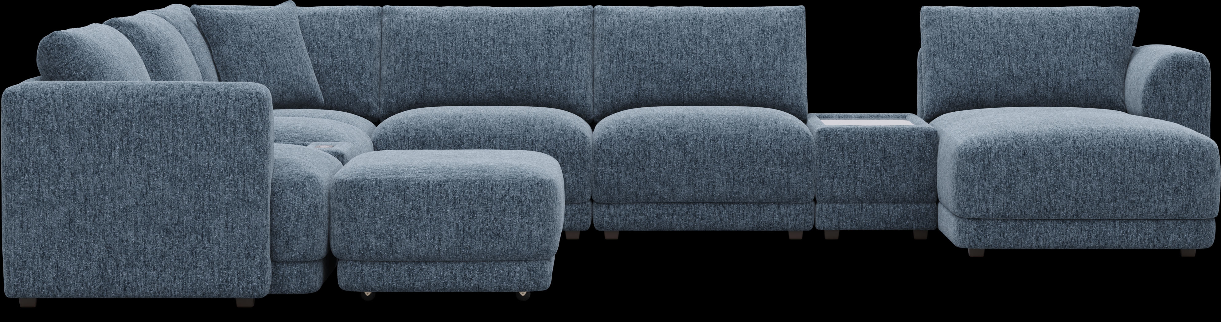 Navy 9 Pc ModularFour with Media Consoles - Thumbnail - Image 3