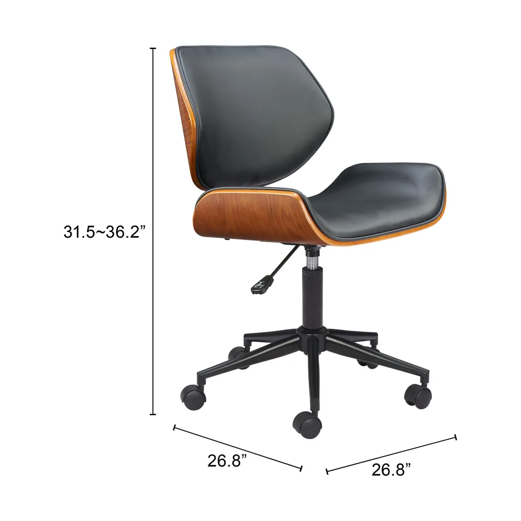 Nawid Black Office Chair - Thumbnail - Image 2
