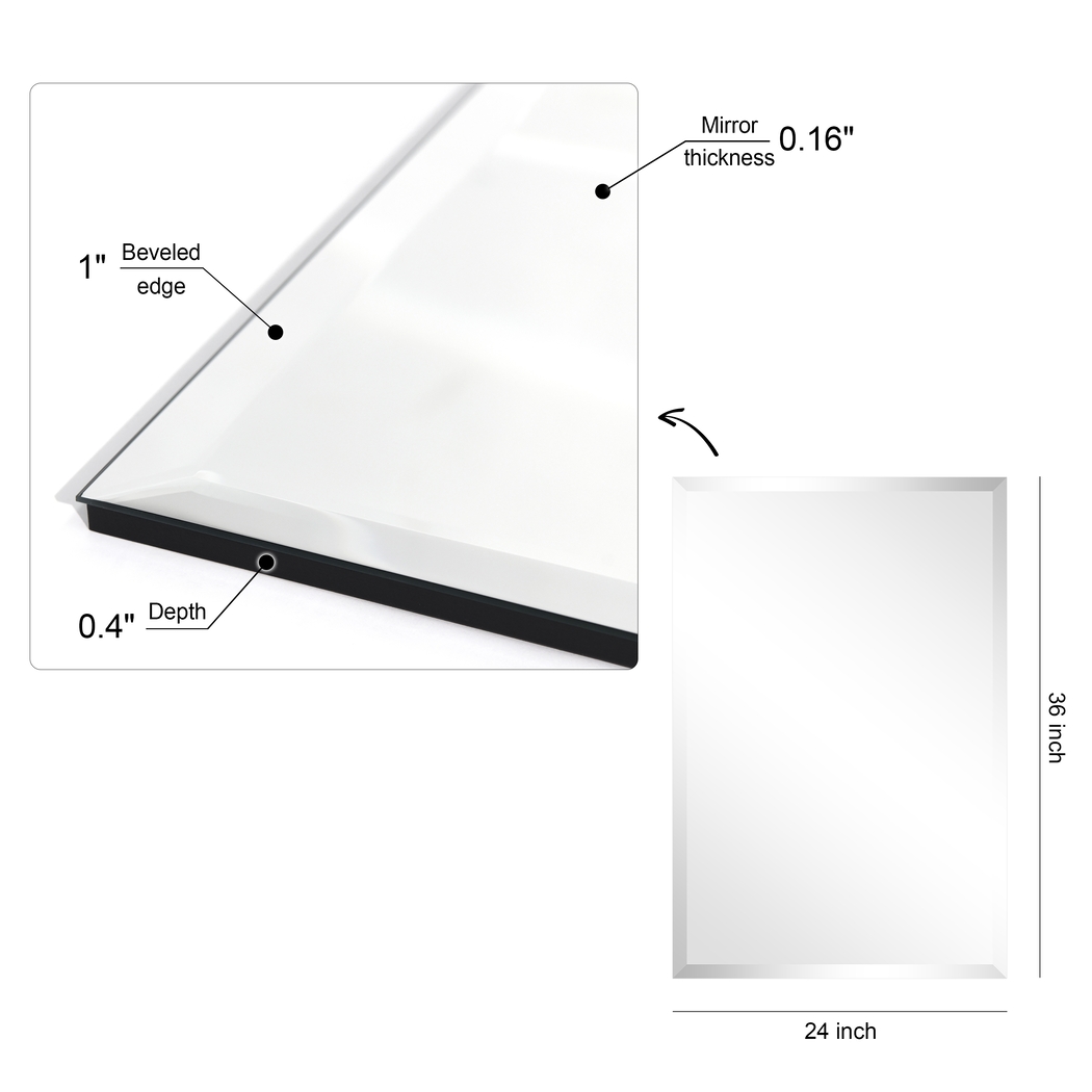 Nayda Silver Rectangle Small Mirror - Thumbnail - Image 7