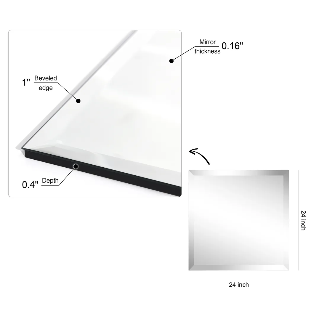 Nayda Silver Square Mirror - Thumbnail - Image 7