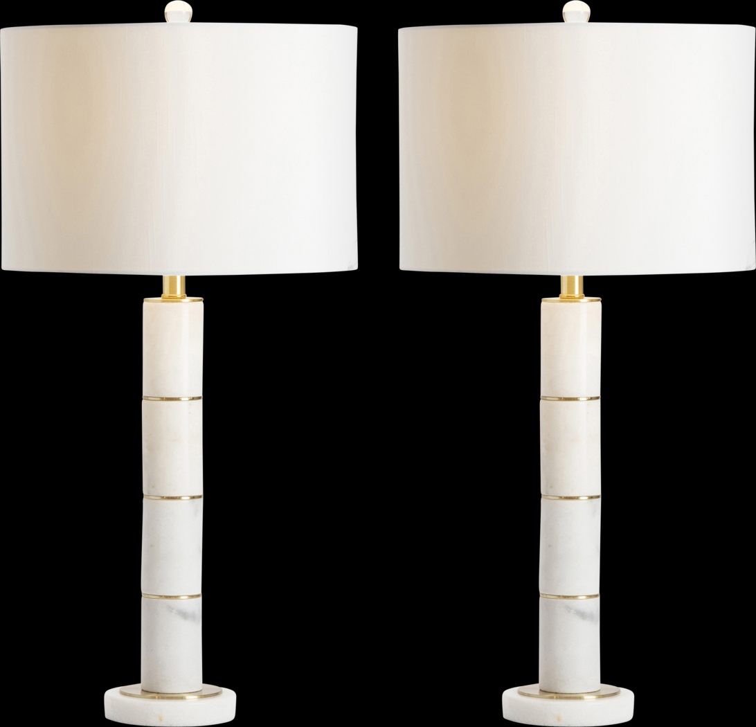 Naylor Gate White Table Lamps, Set of 2 - Thumbnail - Image 1