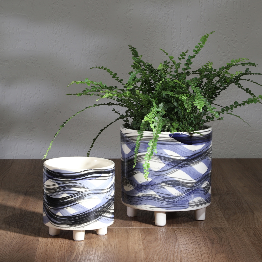 Nazha Blue Planter, Set of 2 - Thumbnail - Image 5