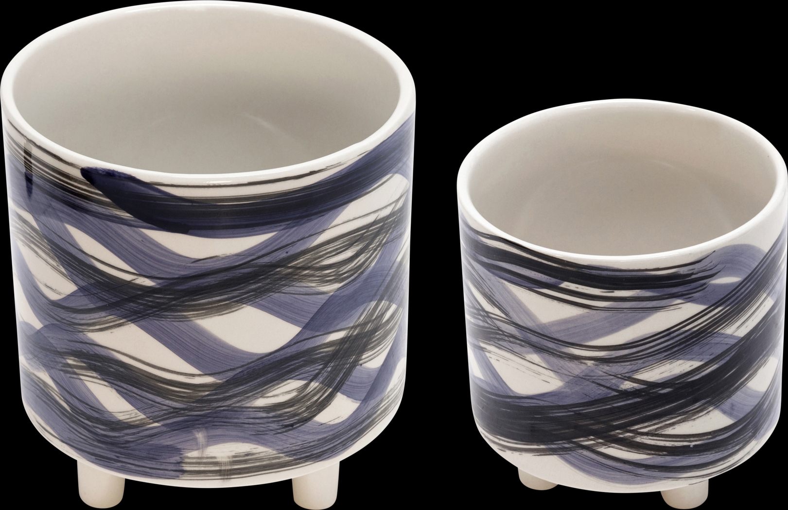 Nazha Blue Planter, Set of 2 - Thumbnail - Image 1