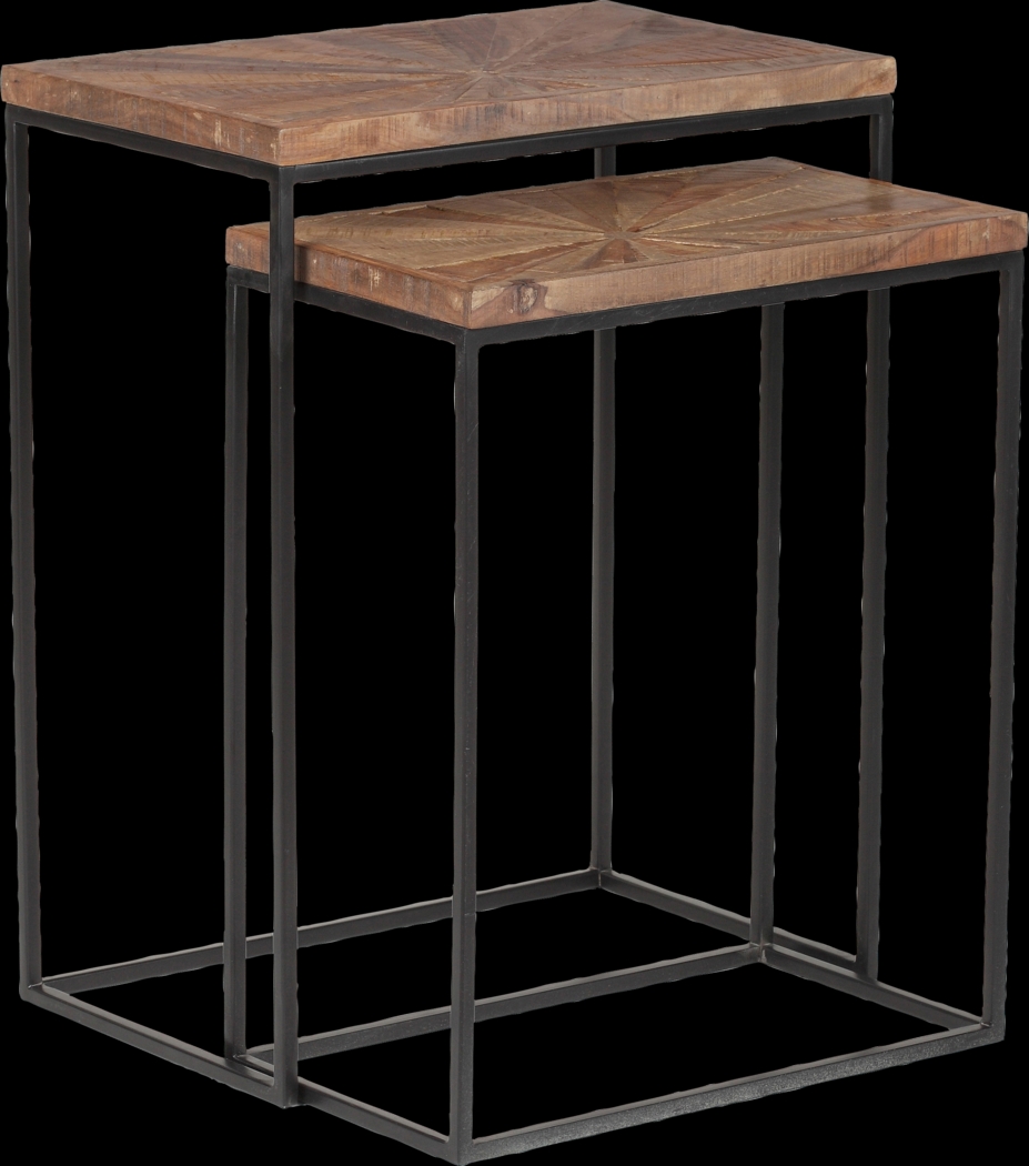 Nazuma Brown Nesting End Table, Set of 2 - Thumbnail - Image 1
