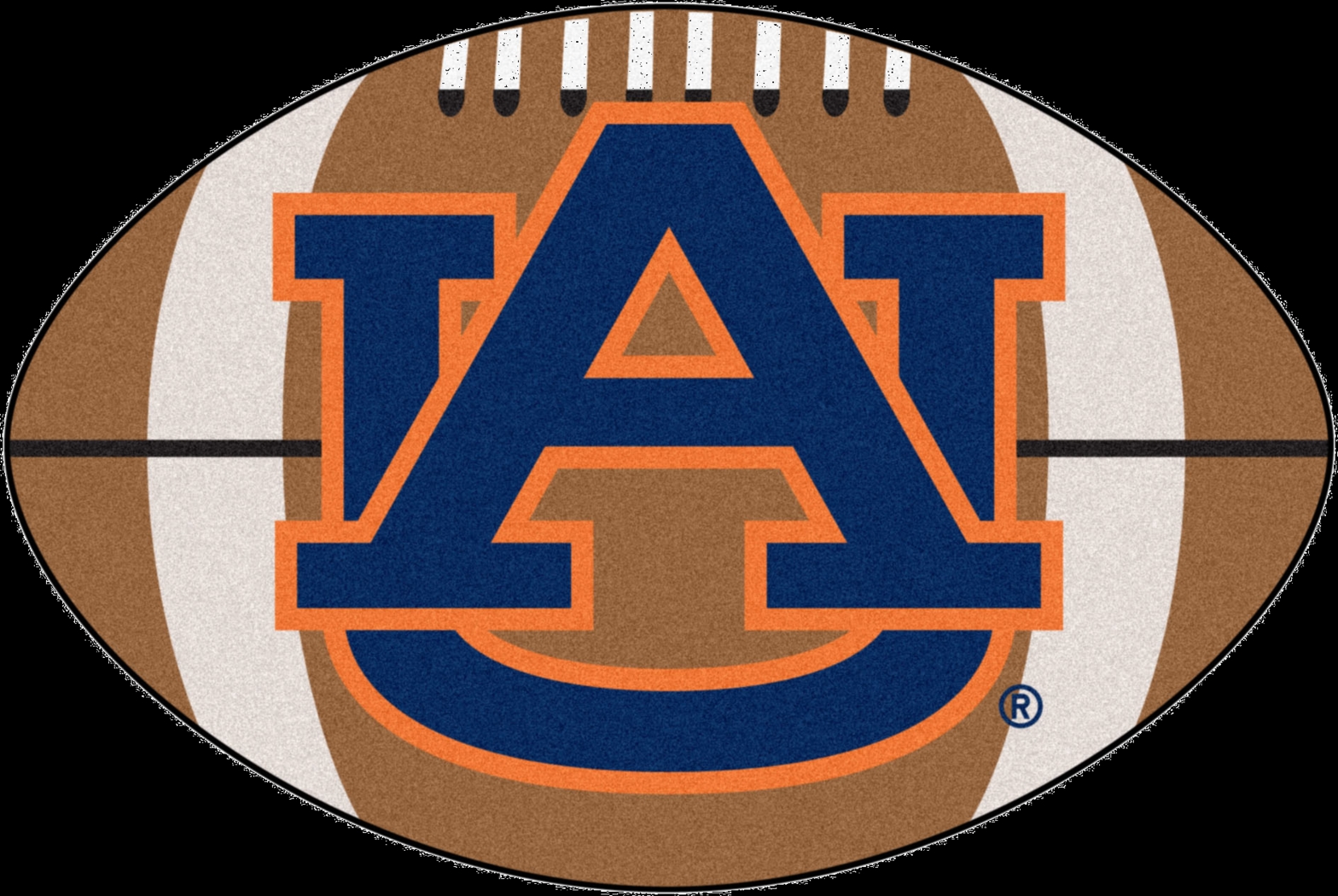 NCAA Football Mascot Auburn University 1'6" x 1'10" Rug - Thumbnail - Image 1