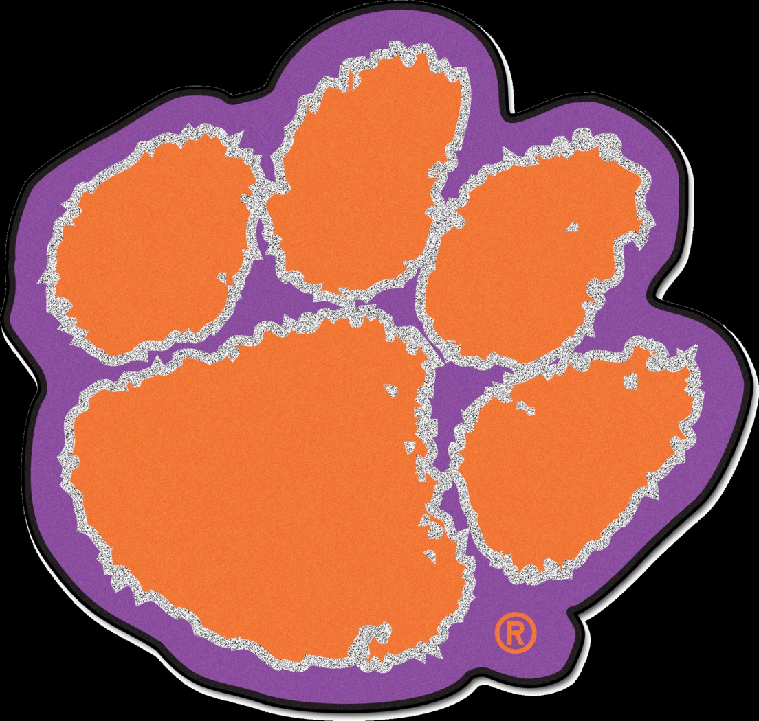NCAA Football Mascot Clemson University 1'6" x 2" Rug - Thumbnail - Image 1